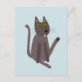 Carte Postale Humour drôle de chat (Devant)