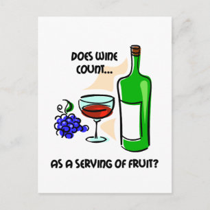 Carte Postale Humour drôle de vin disant