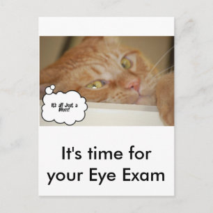 Carte Postale Humour du médecin des yeux/Tout est flou