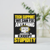Carte Postale Humour du support technique - Impossible de répare (Debout devant)