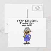 Carte Postale Humour enrichi en chocolat (Devant / Derrière)