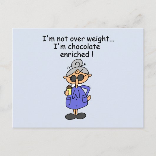 Carte Postale Humour enrichi par chocolat (Devant)