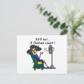 Carte Postale Humour Flash chaud (Debout devant)