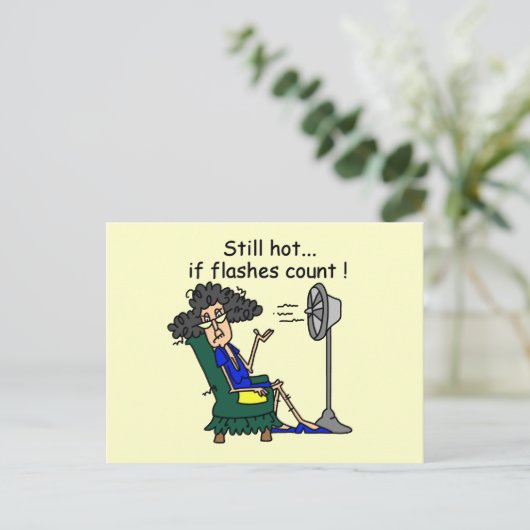 Carte Postale Humour Flash chaud (Debout devant)