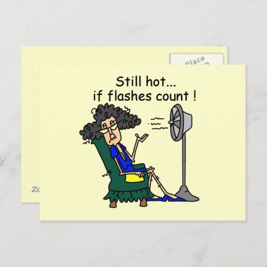 Carte Postale Humour Flash chaud (Devant / Derrière)