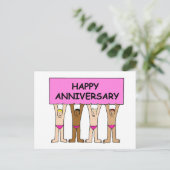 Carte Postale Humour Gay Happy Anniversaire. (Debout devant)