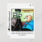 Carte postale Humour Halloween (Devant / Derrière)