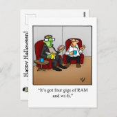 Carte postale Humour Halloween (Devant / Derrière)