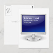 Carte Postale Humour informatique (Devant / Derrière)