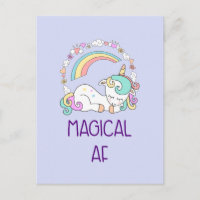 Humour - Magical AF. Unicorn, Arc en ciel et trucs