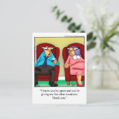 Carte postale Humour mariage "traitement silencieu (Debout devant)