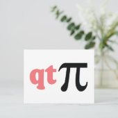 Carte Postale Humour mathématique - mignon Tee Pi (Debout devant)