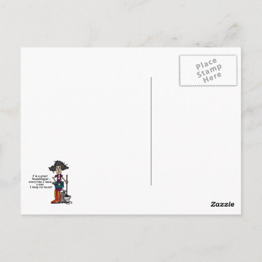 Carte Postale Humour ménager (Dos)