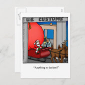 Carte postale Humour Noël Père Noël (Devant / Derrière)