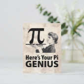 Carte Postale Humour Numéro Pi (Debout devant)