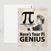 Carte Postale Humour Numéro Pi (Devant / Derrière)