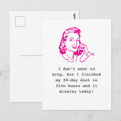 Carte Postale Humour pandémique : Le Covid-19 gain de poids (Devant / Derrière)