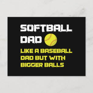 Carte Postale Humour papa du joueur de softball