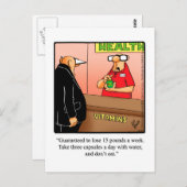 Carte postale Humour perte de poids (Devant / Derrière)