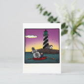 Carte postale Humour phare (Debout devant)