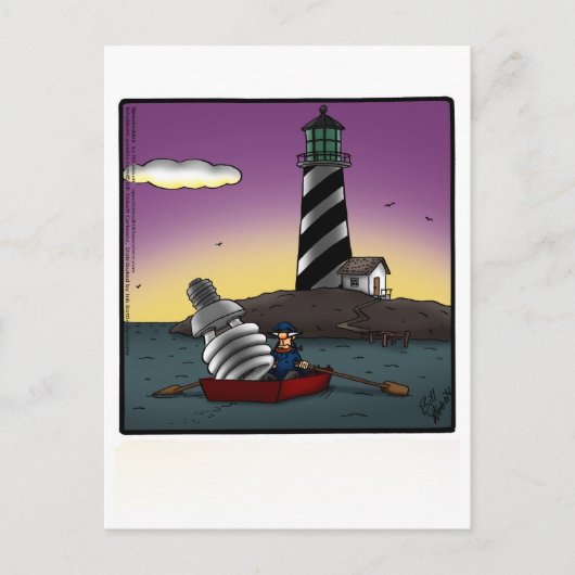 Carte postale Humour phare (Devant)
