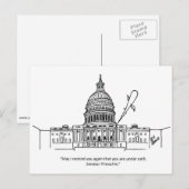 Carte postale humour politique amusant (Devant / Derrière)