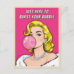 Carte Postale Humour Rétro Vintage Frenemy Art Pop