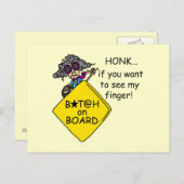 Carte Postale Humour Road Rage (Devant / Derrière)