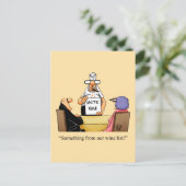 Carte postale Humour vin amusant (Debout devant)