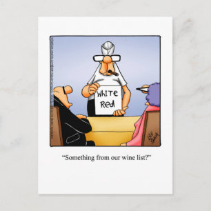 Carte postale Humour vin amusant