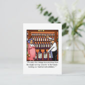 Carte postale Humour vin amusant (Debout devant)