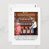 Carte postale Humour vin amusant (Devant / Derrière)