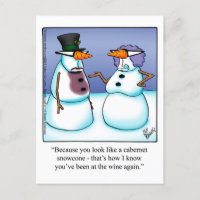 Carte postale Humour vin amusant