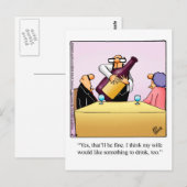 Carte postale Humour vin amusant "Spectickles" (Devant / Derrière)