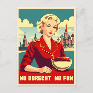 Carte Postale Humour Vintage Voyage URSS Guerre froide Humour