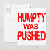 Carte Postale Humpty a été poussé (Devant / Derrière)