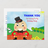 Carte Postale Humpty à thème enfant Merci (Devant / Derrière)