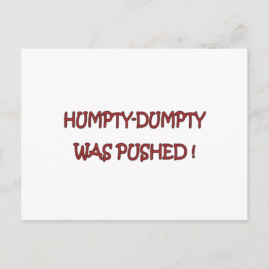 Carte Postale Humpty Dumpty (Devant)