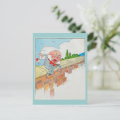 Carte Postale Humpty Dumpty assis sur un mur (Debout devant)