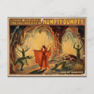 Carte Postale Humpty Dumpty, 'Cave of Darkness' Théâtre Rétro