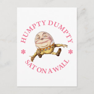Carte Postale Humpty Dumpty Sat Sur Un Mur