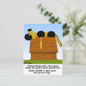 Carte Postale Hund schläft auf Hütte (Debout devant)