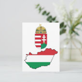 Carte Postale Hungary Flag Map HU (Debout devant)
