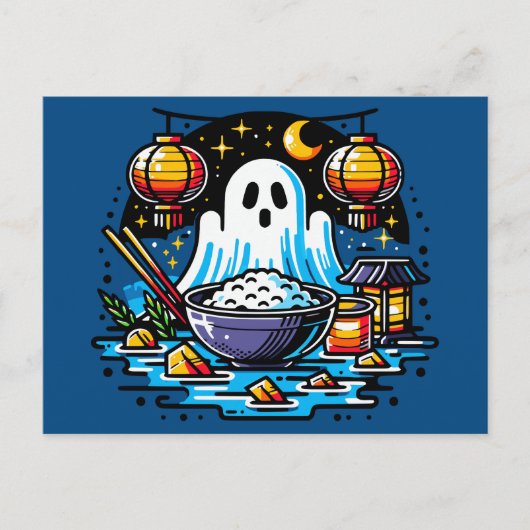 Carte Postale Hungry Ghost Festival Graphisme Art (Devant)