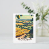 Carte Postale Hunter Valley Australie Illustration Travel Art (Debout devant)