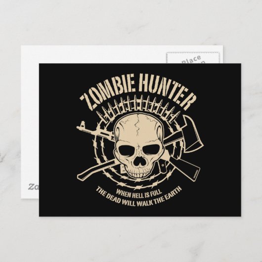 Carte postale Hunter Zombie (Devant / Derrière)