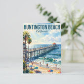 Carte Postale Huntington Beach États-Unis (Debout devant)