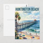 Carte Postale Huntington Beach États-Unis (Devant / Derrière)