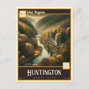Carte Postale Huntington, Virginie-Occidentale   VINTAGE