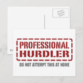 Carte Postale Hurdler professionnel (Devant / Derrière)